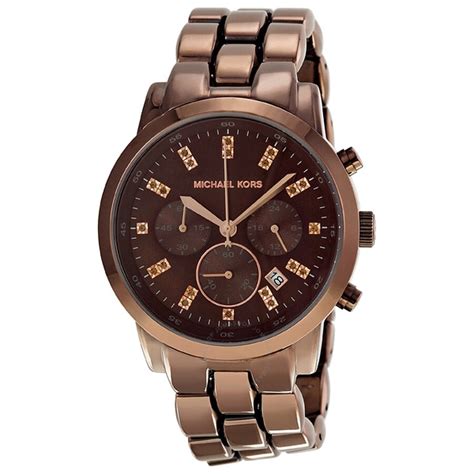 michael kors showstopper resin watch|Michael Kors Showstopper Brown Dial Chronograph .